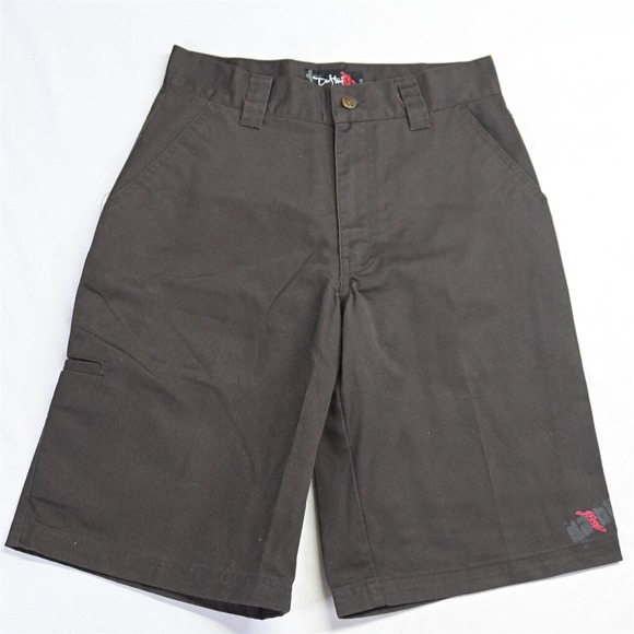 Da Hui 28‎ x 12" Brown Y2K 2000s Skater Chino Shorts - Picture 1 of 7